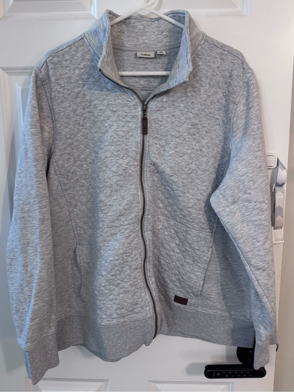 L.L.Bean Gray Quilted Full Zip Sweatshirt Jacket Women’s 2X